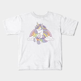 Cute rainbow unicorn Kids T-Shirt